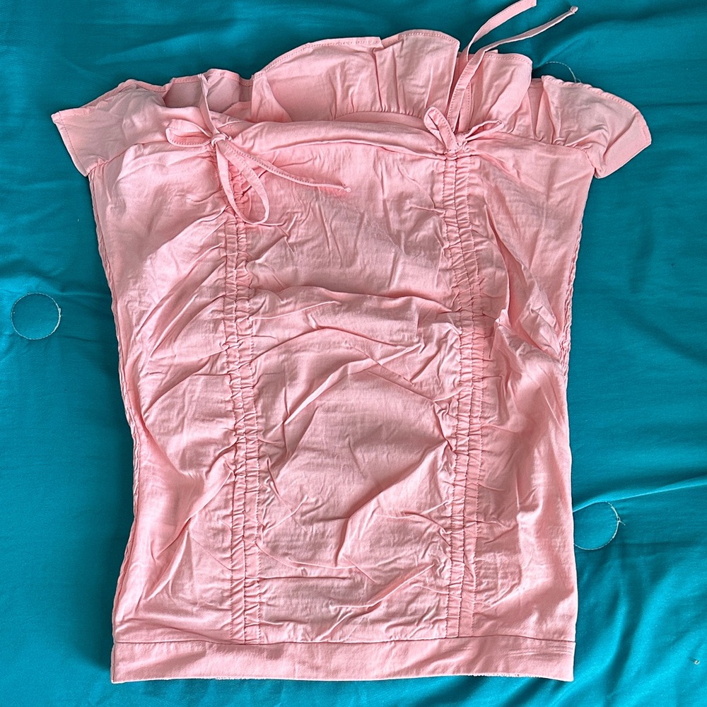 Pink Ruffled Women's Top